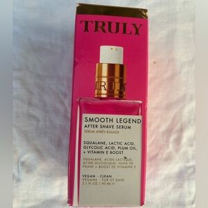 TRULY Smooth Legend After Shave Serum — Pink and Gold Packaging